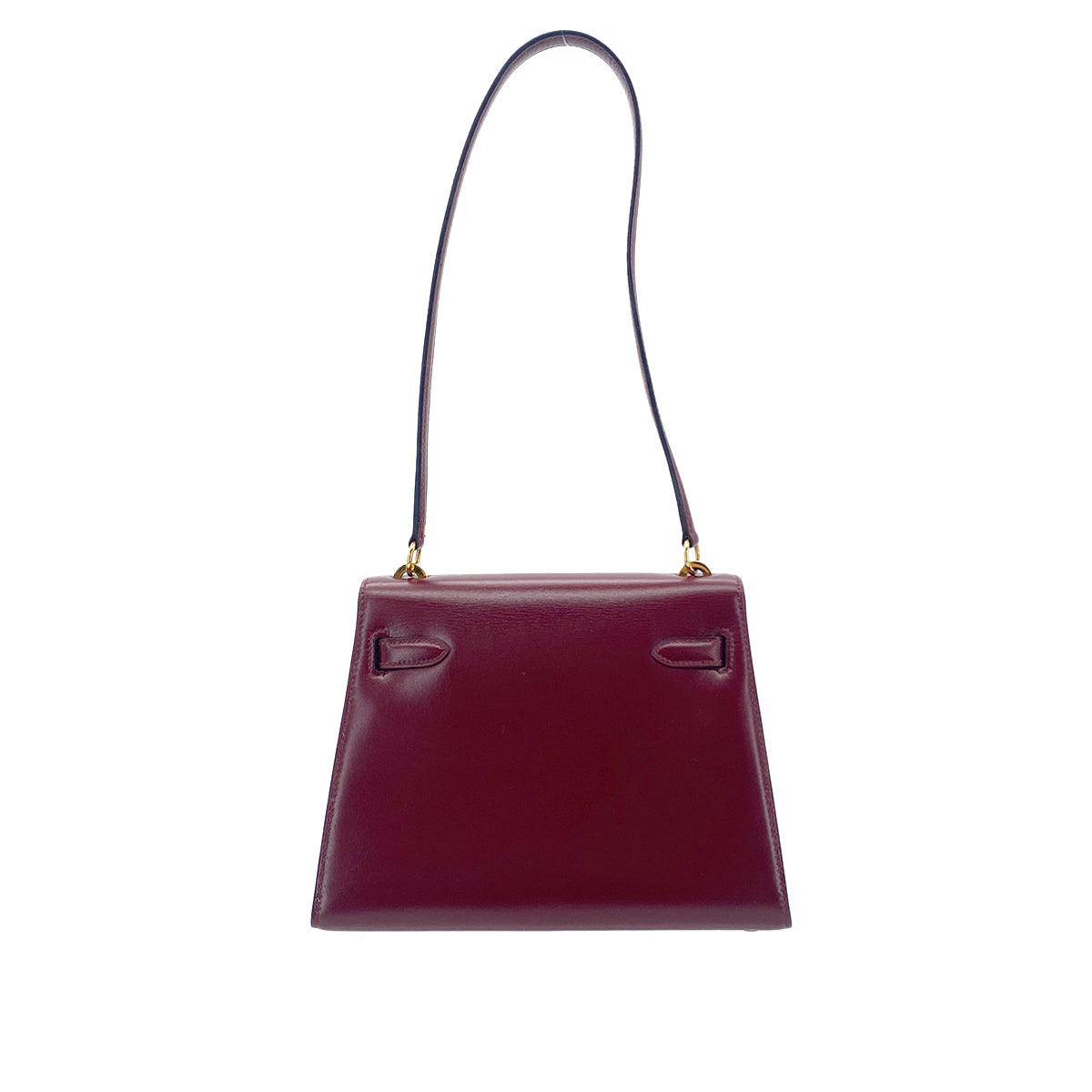 HERMES MINI KELLY 20 SELLIER ROUGE H BOXCALF SHOULDER BAG GHW 90279724