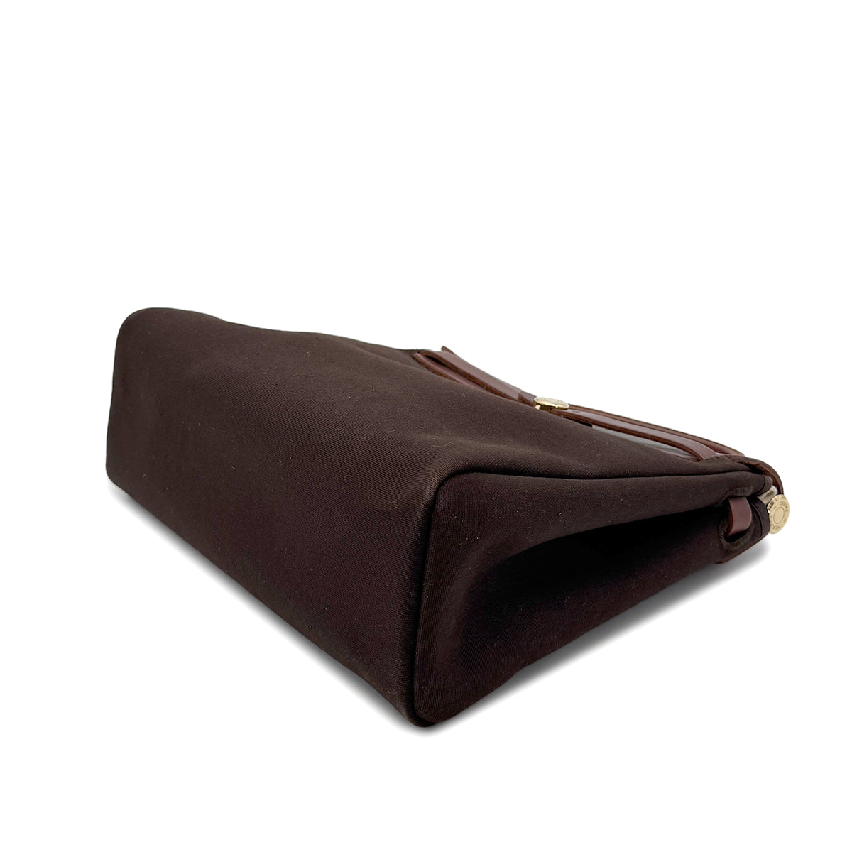 HERMES HER BAG ZIP PM 31 BROWN VACHE HUNTER TOILE OFFICIER TOTE SHOULDER BAG □F GHW 90279733