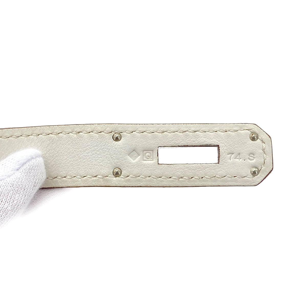 HERMES BIRKIN 30 GHILLIES GRIS PERLE WHITE VEAU SWIFT HAND BAG □Q SHW 90279739