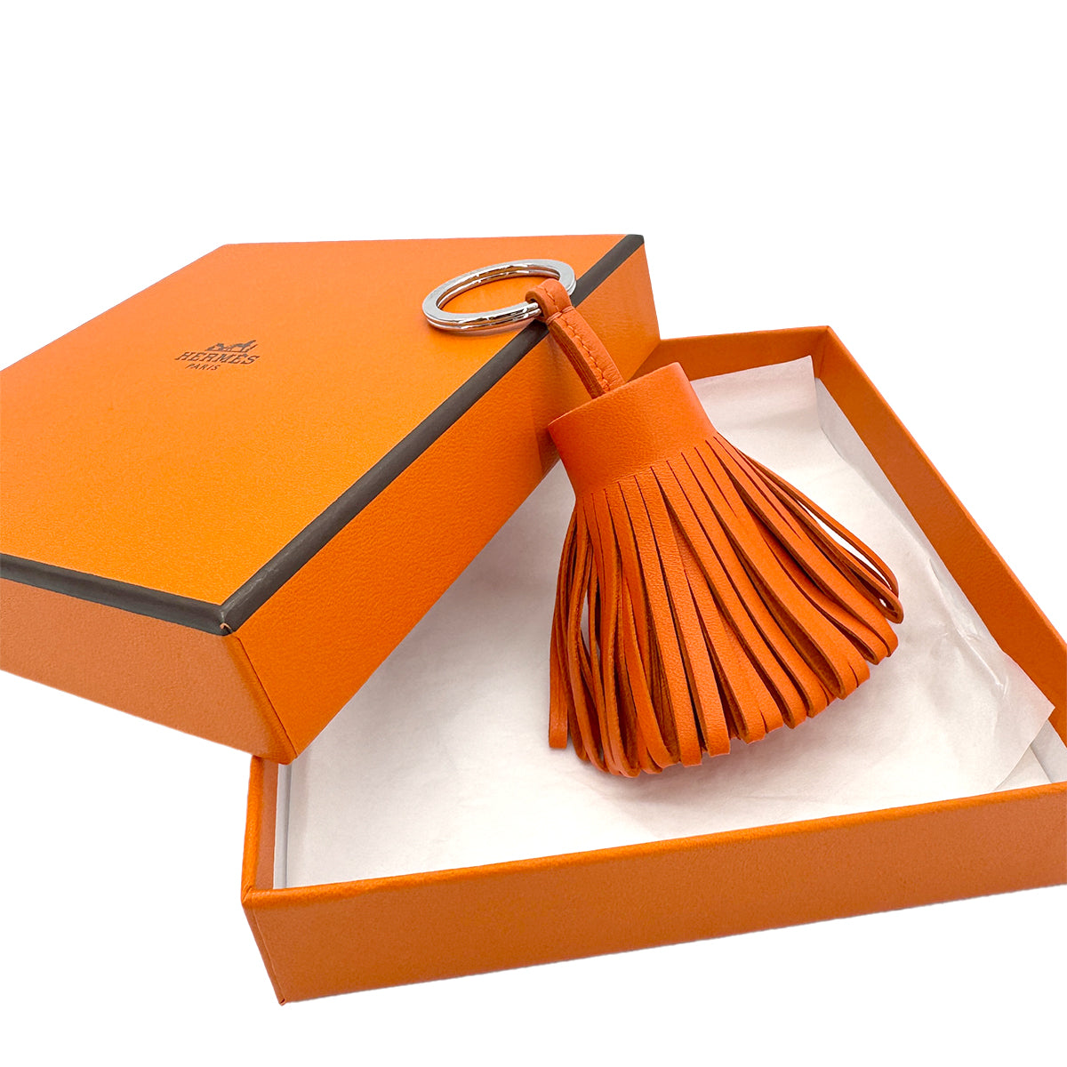 HERMES KEY CHARM CARMEN FEU ORANGE AGNEAU MILO U 90279747