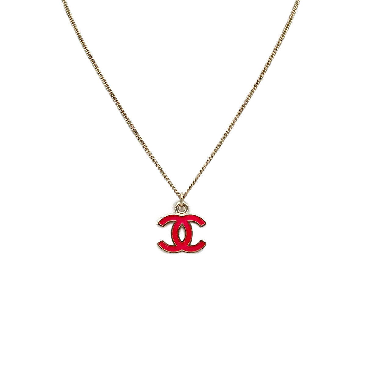 CHANEL NECKLACE COCOMARK PINK GOLD ACCESSORY 04A 90279748