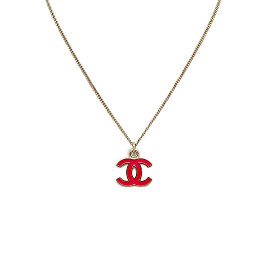 CHANEL NECKLACE COCOMARK PINK GOLD ACCESSORY 04A 90279748