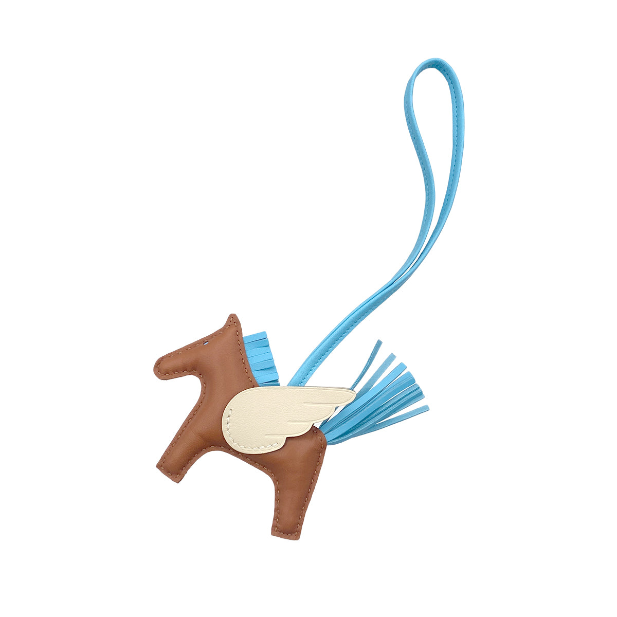 HERMES BAG CHARM RODEO PEGASUS PM GOLD CRAIE CIEL AGNEAU MILO W 90279752