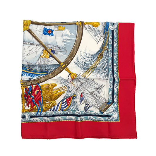 HERMES CARRE 90 SCARF VIVE LE VENT MULTICOLOR SILK 90279759