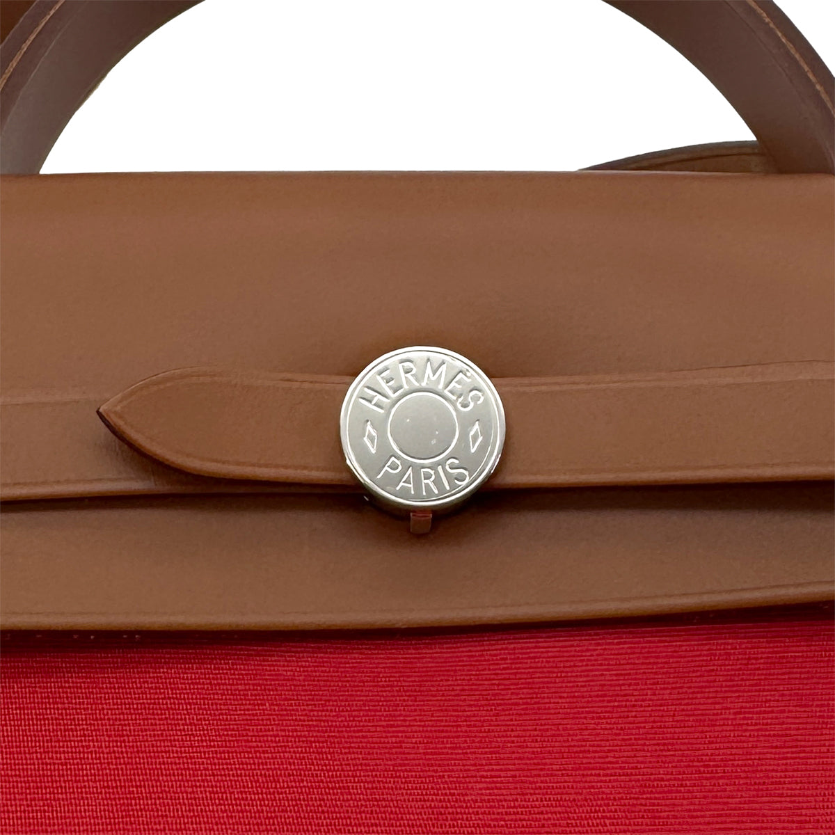 HERMES HER BAG ZIP PM 31 BOUGAINVILLIER FAUVE VACHE HUNTER TOILE OFFICIER TOTE SHOULDER BAG C 90279780