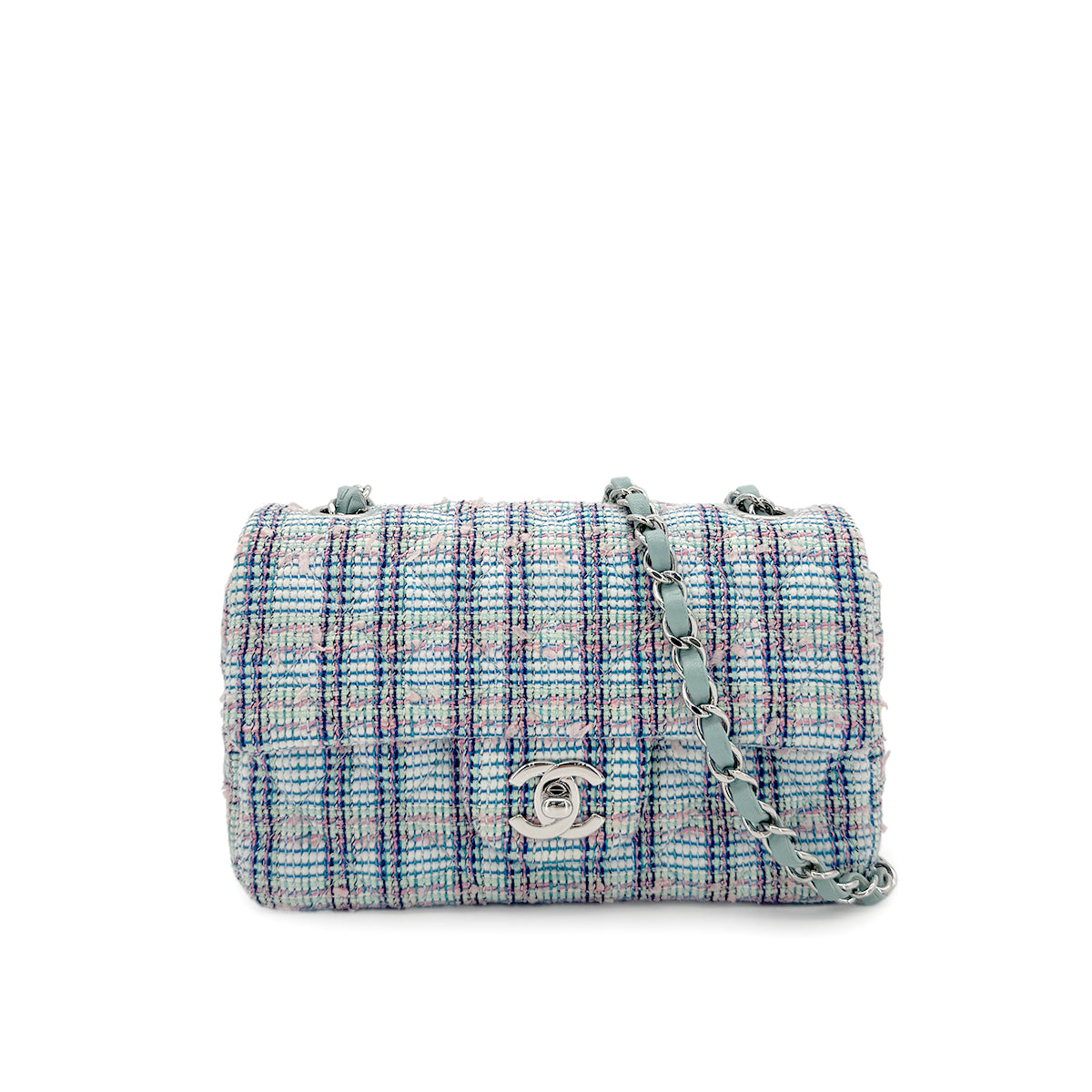 CHANEL MINI MATELASSE CHAIN SHOULDER BAG MULTICOLOR CANVAS 90279782