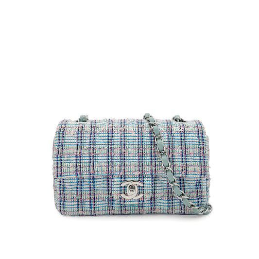 CHANEL MINI MATELASSE CHAIN SHOULDER BAG MULTICOLOR CANVAS 90279782