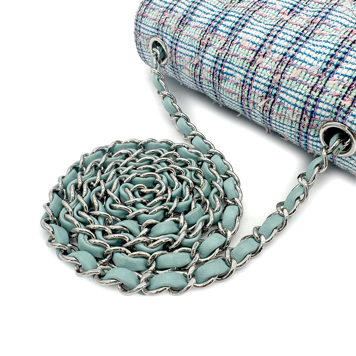 CHANEL MINI MATELASSE CHAIN SHOULDER BAG MULTICOLOR CANVAS 90279782