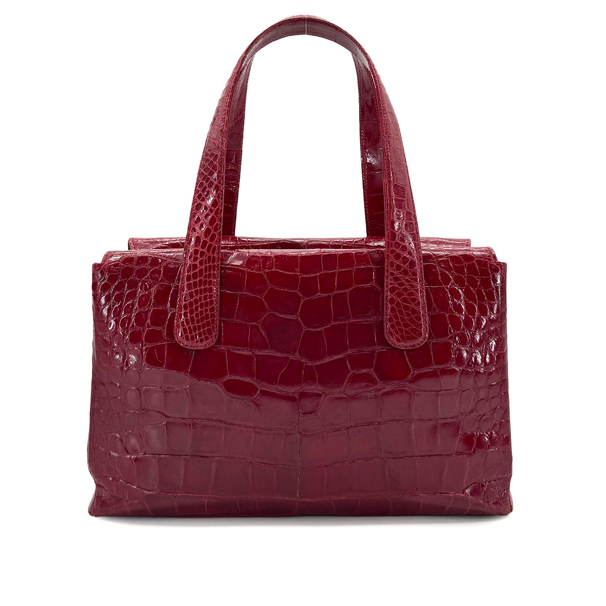 CHANEL VINTAGE HAND BAG RED CROCODILE 90279783