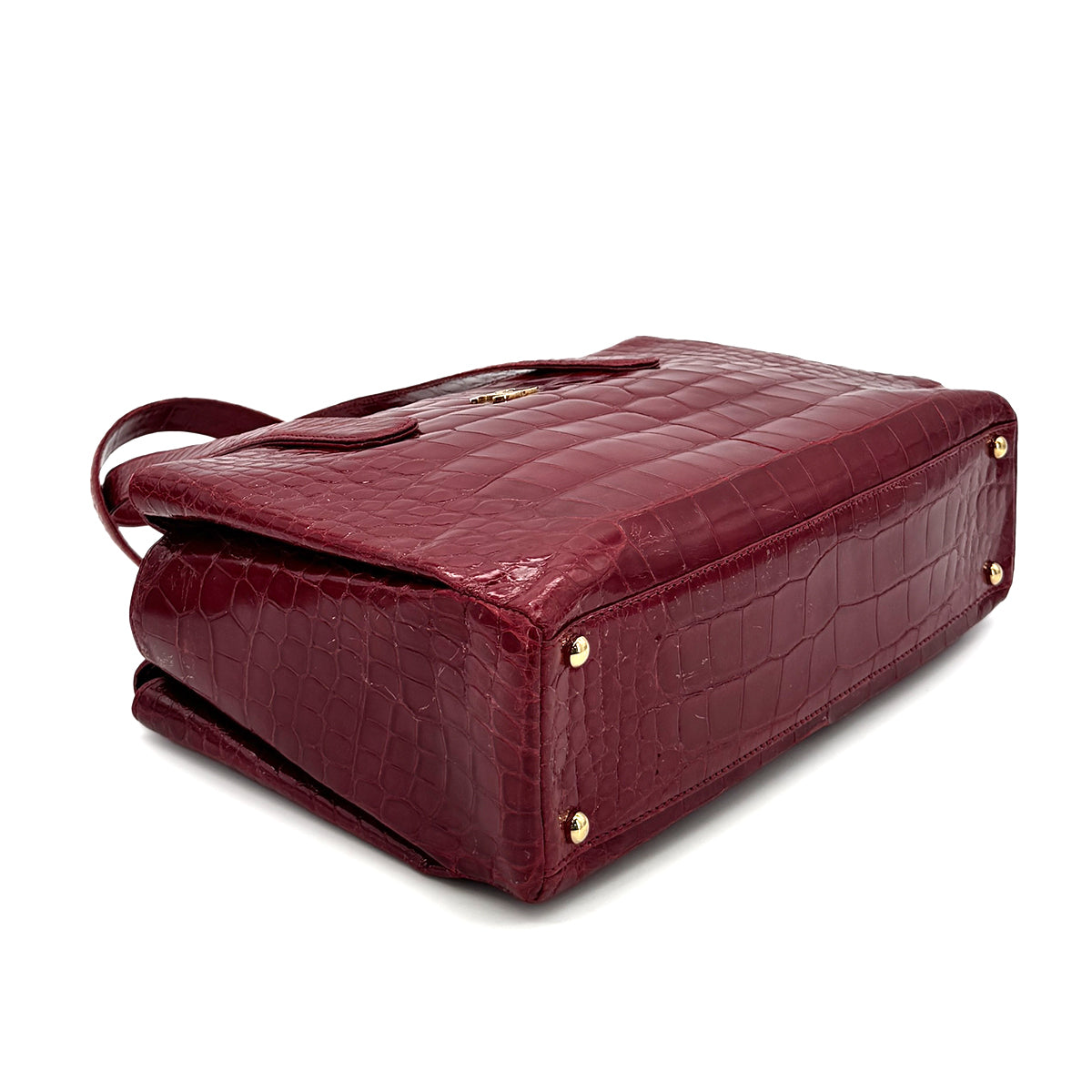 CHANEL VINTAGE HAND BAG RED CROCODILE 90279783