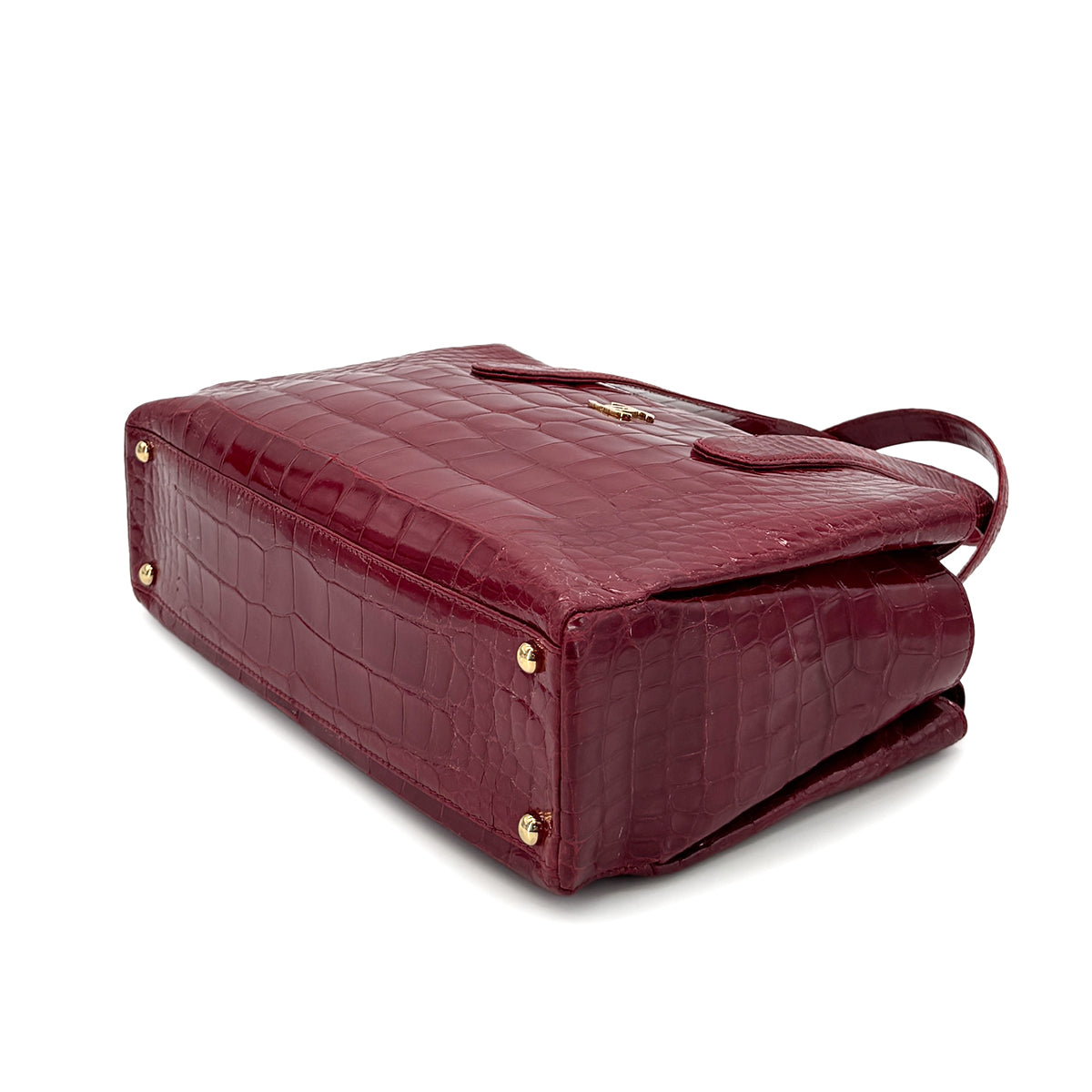 CHANEL VINTAGE HAND BAG RED CROCODILE 90279783