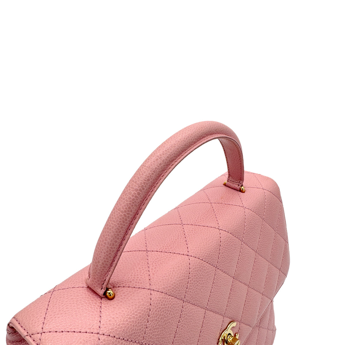 CHANEL VINTAGE MATELASSE HAND BAG PINK CAVIAR SKIN 90279790