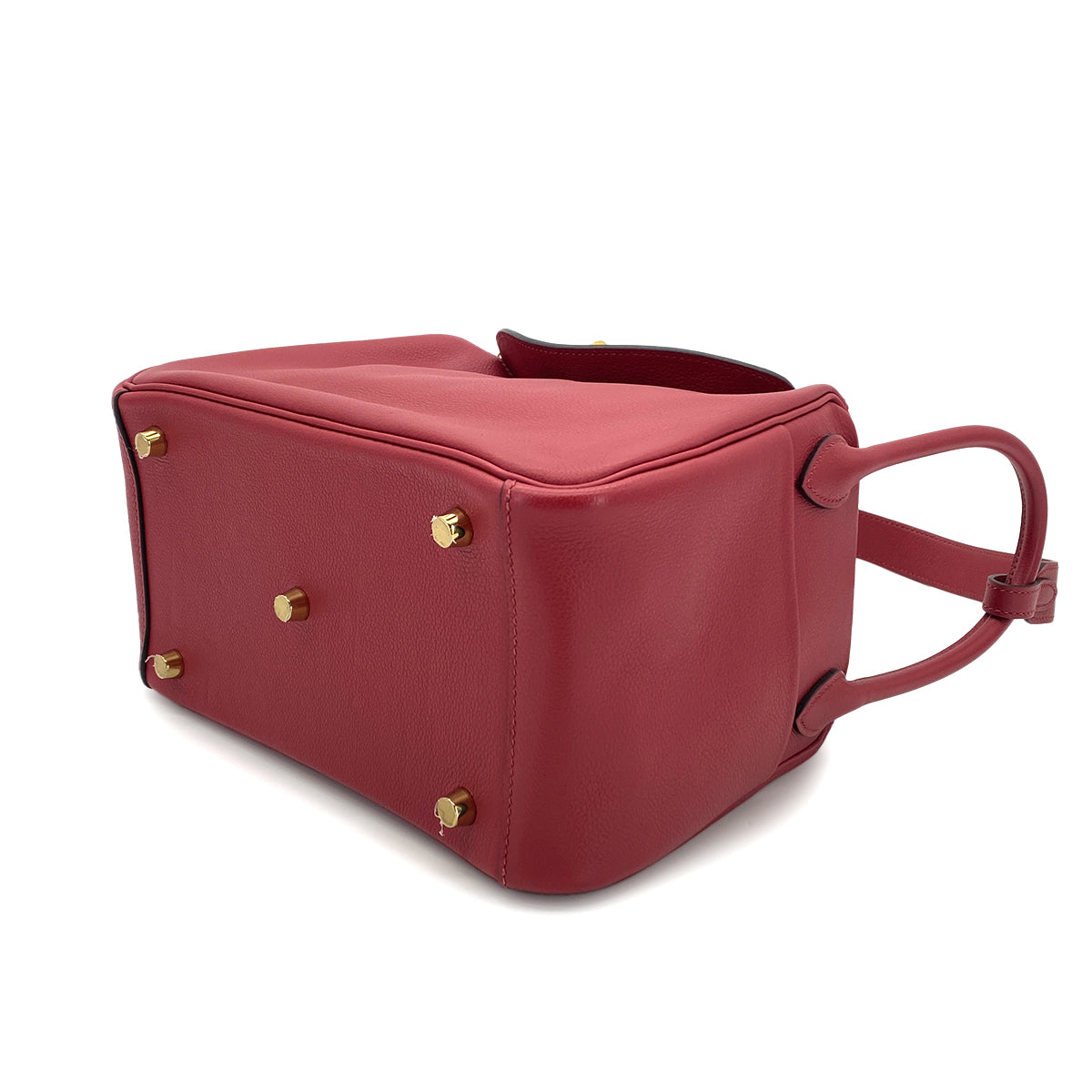 HERMES LINDY 26 ROUGE GRENADE EVERCOLOR SHOULDER BAG U GHW 90279795