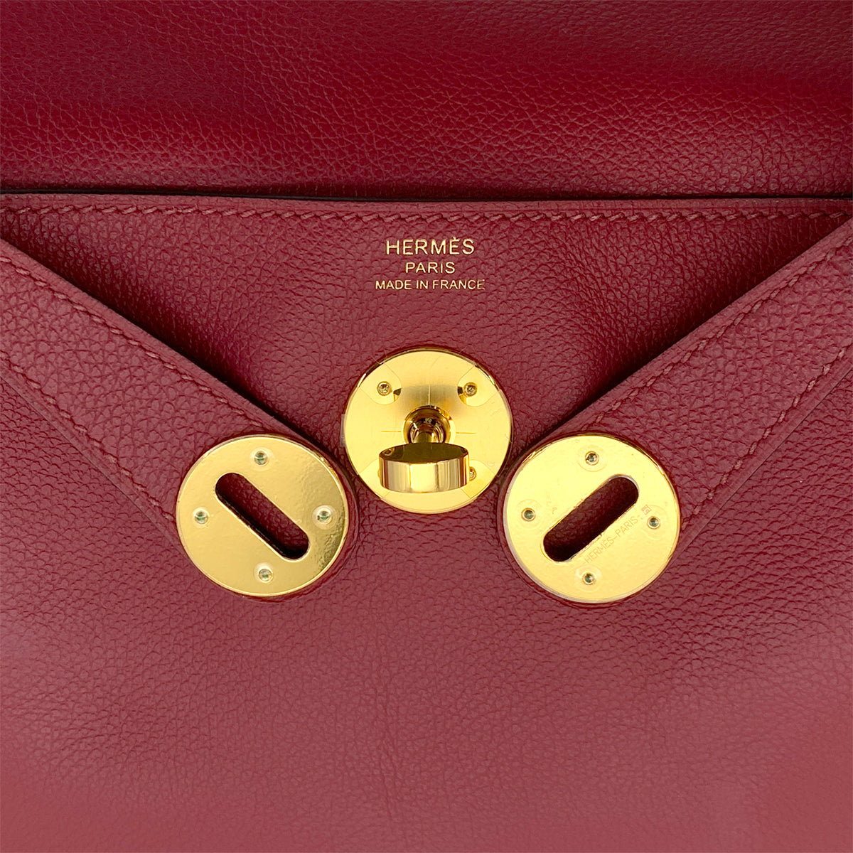 HERMES LINDY 26 ROUGE GRENADE EVERCOLOR SHOULDER BAG U GHW 90279795