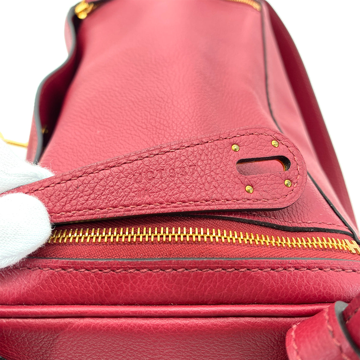 HERMES LINDY 26 ROUGE GRENADE EVERCOLOR SHOULDER BAG U GHW 90279795