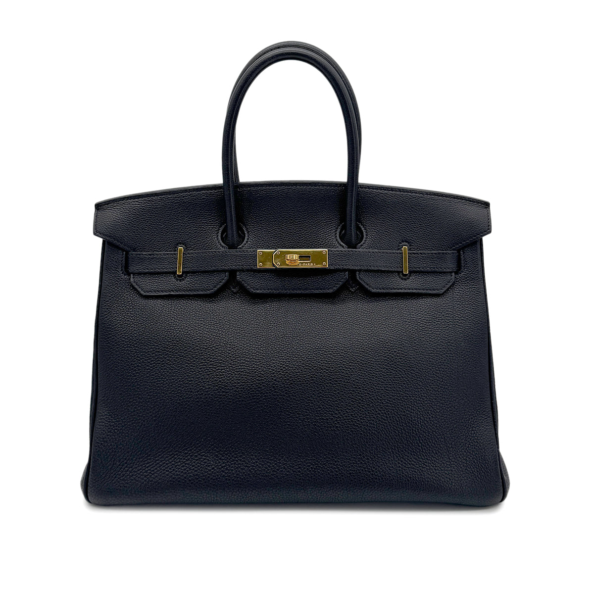 HERMES BIRKIN 35 BLACK TOGO HAND BAG □G GHW 90279805