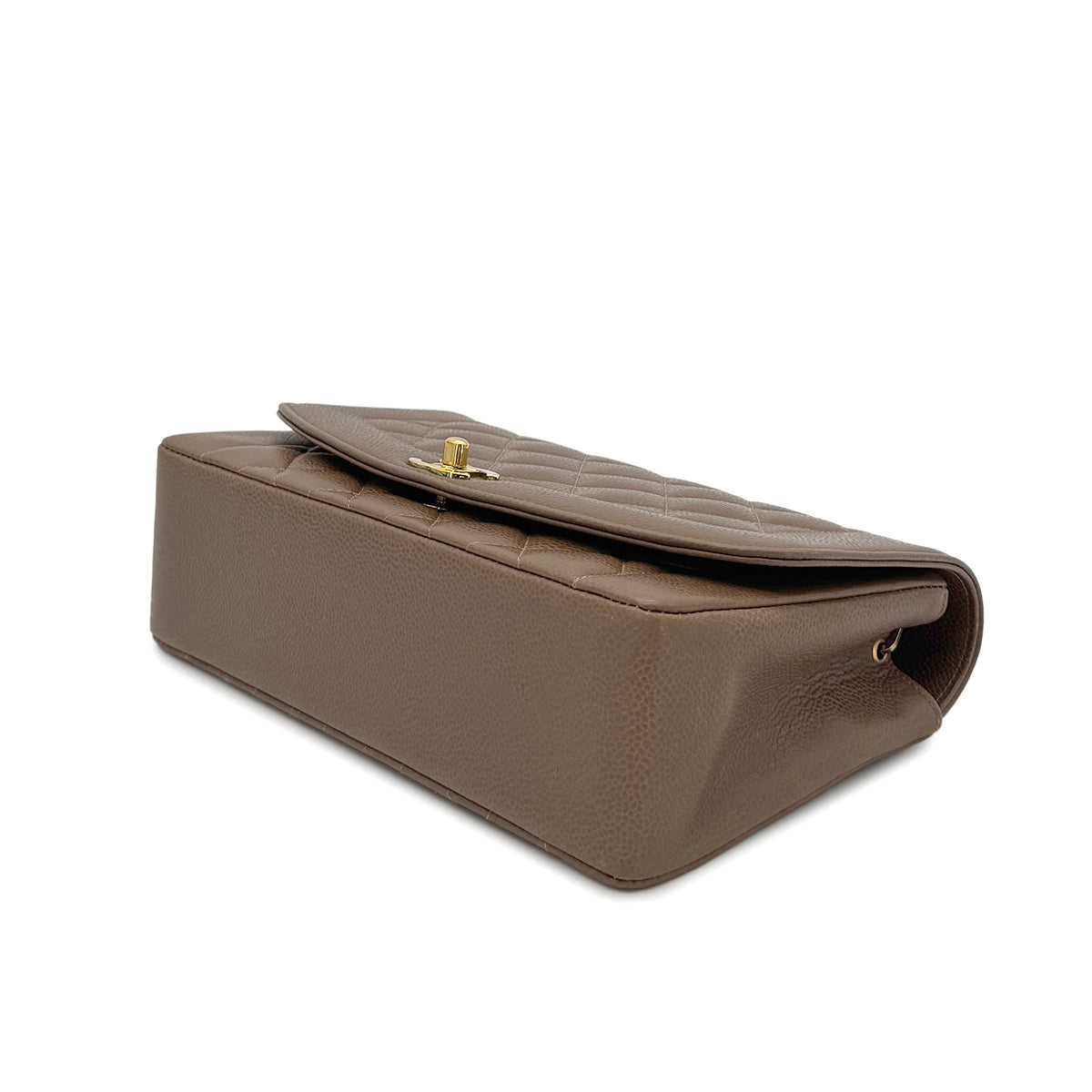 CHANEL VINTAGE DIANA MEDIUM CHAIN SHOULDER BAG BROWN CAVIAR SKIN 90279814