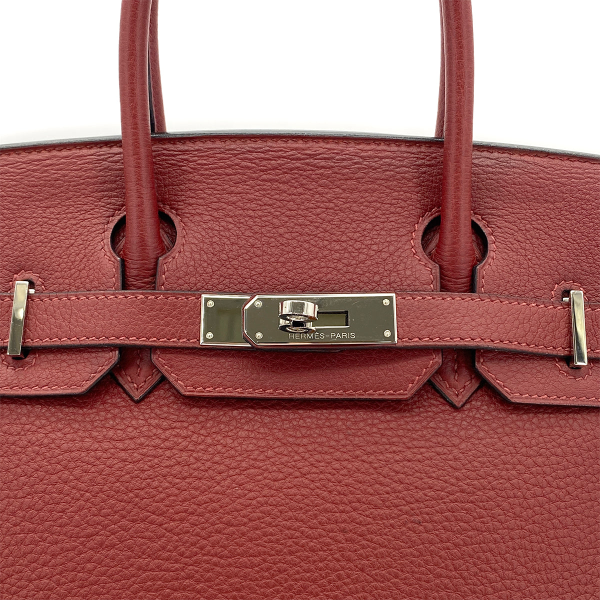 HERMES BIRKIN 30 ROUGE H TAURILLON CLEMENCE HAND BAG □J SHW 90279820