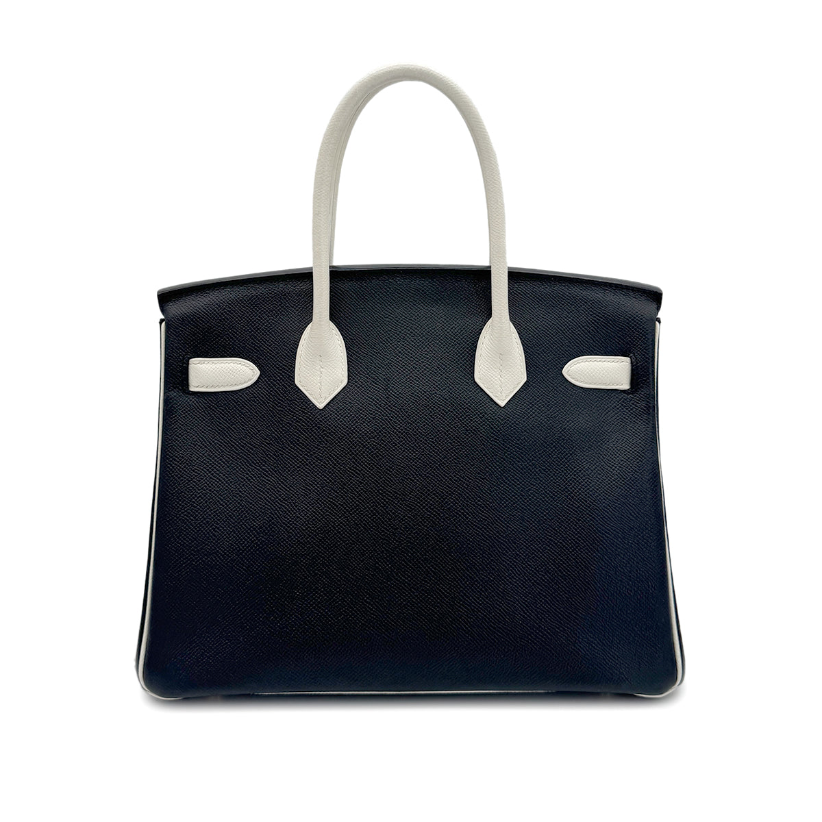 HERMES BIRKIN 30 BLACK WHITE VEAU EPSOM HAND BAG A GHW SPO 90279825
