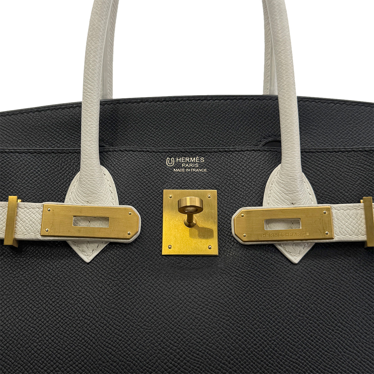 HERMES BIRKIN 30 BLACK WHITE VEAU EPSOM HAND BAG A GHW SPO 90279825