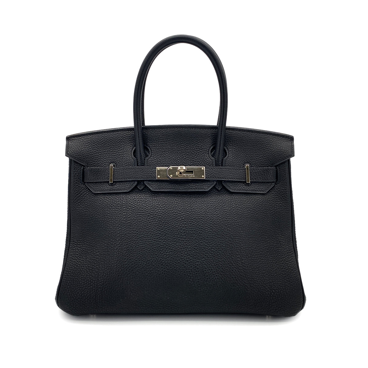 HERMES BIRKIN 30 BLACK TOGO HAND BAG □H SHW 90279827