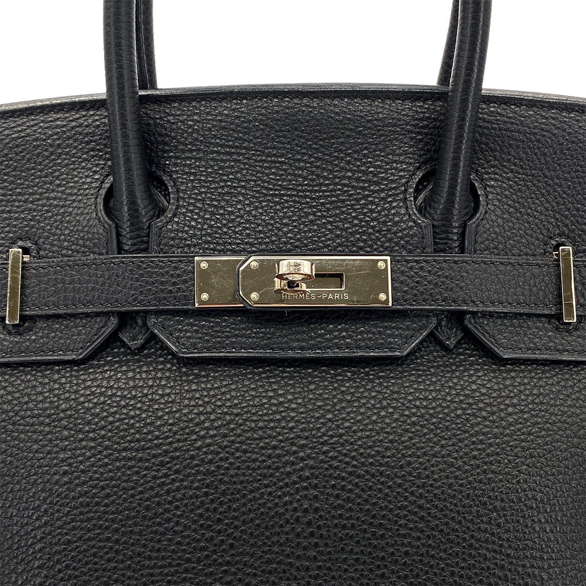 HERMES BIRKIN 30 BLACK TOGO HAND BAG □H SHW 90279827