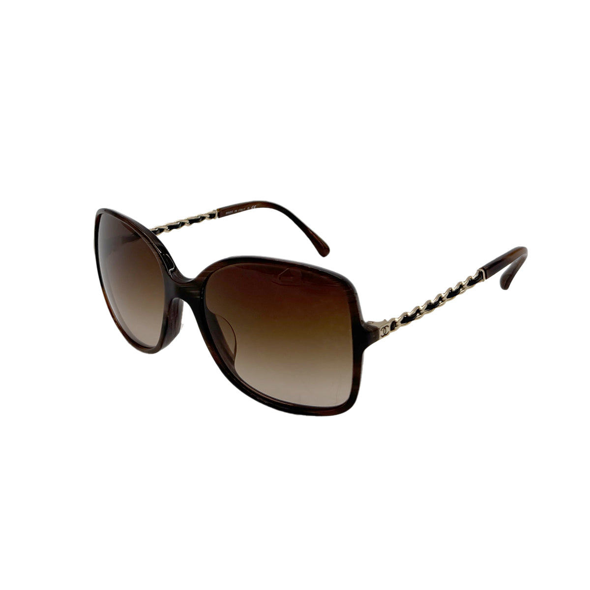 CHANEL VINTAGE SUNGLASSES COCOMARK CHAIN BROWN EYEWEAR 90279934