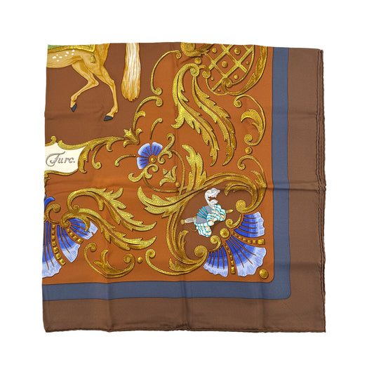 HERMES CARRE CHEVAL TURC SCARF SILK MULTICOLOR 90279941