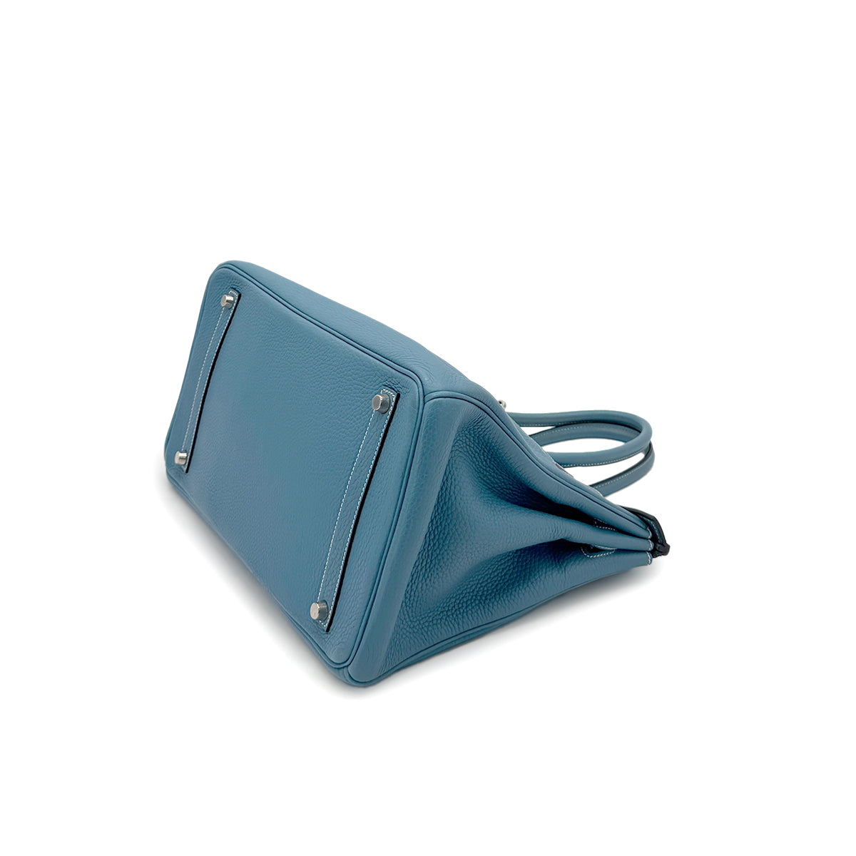 HERMES BIRKIN 35 BLUE JEAN TAURILLON CLEMENCE HAND BAG □I SHW 90279950