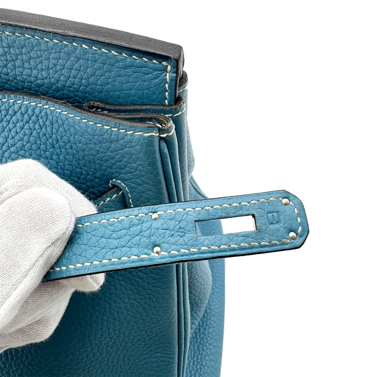 HERMES BIRKIN 35 BLUE JEAN TAURILLON CLEMENCE HAND BAG □I SHW 90279950