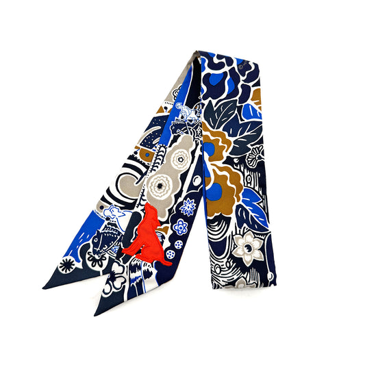 HERMES TWILLY BINGATA SCARF MULTICOLOR SILK 90279964