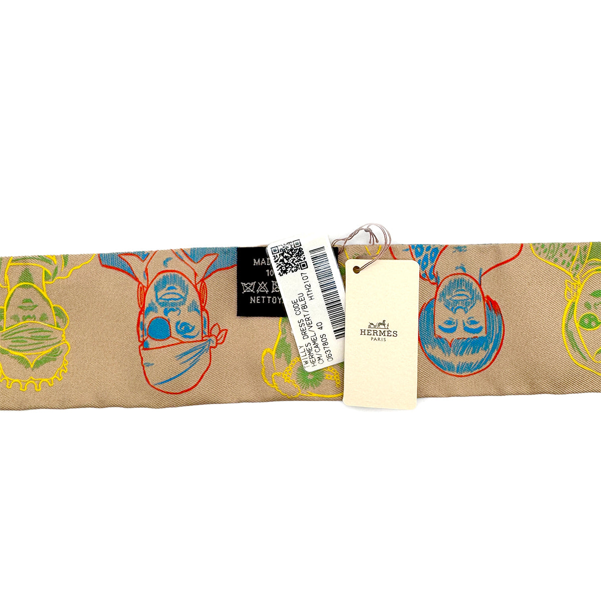 HERMES TWILLY DRESS CODE SCARF MULTICOLOR SILK 90279966