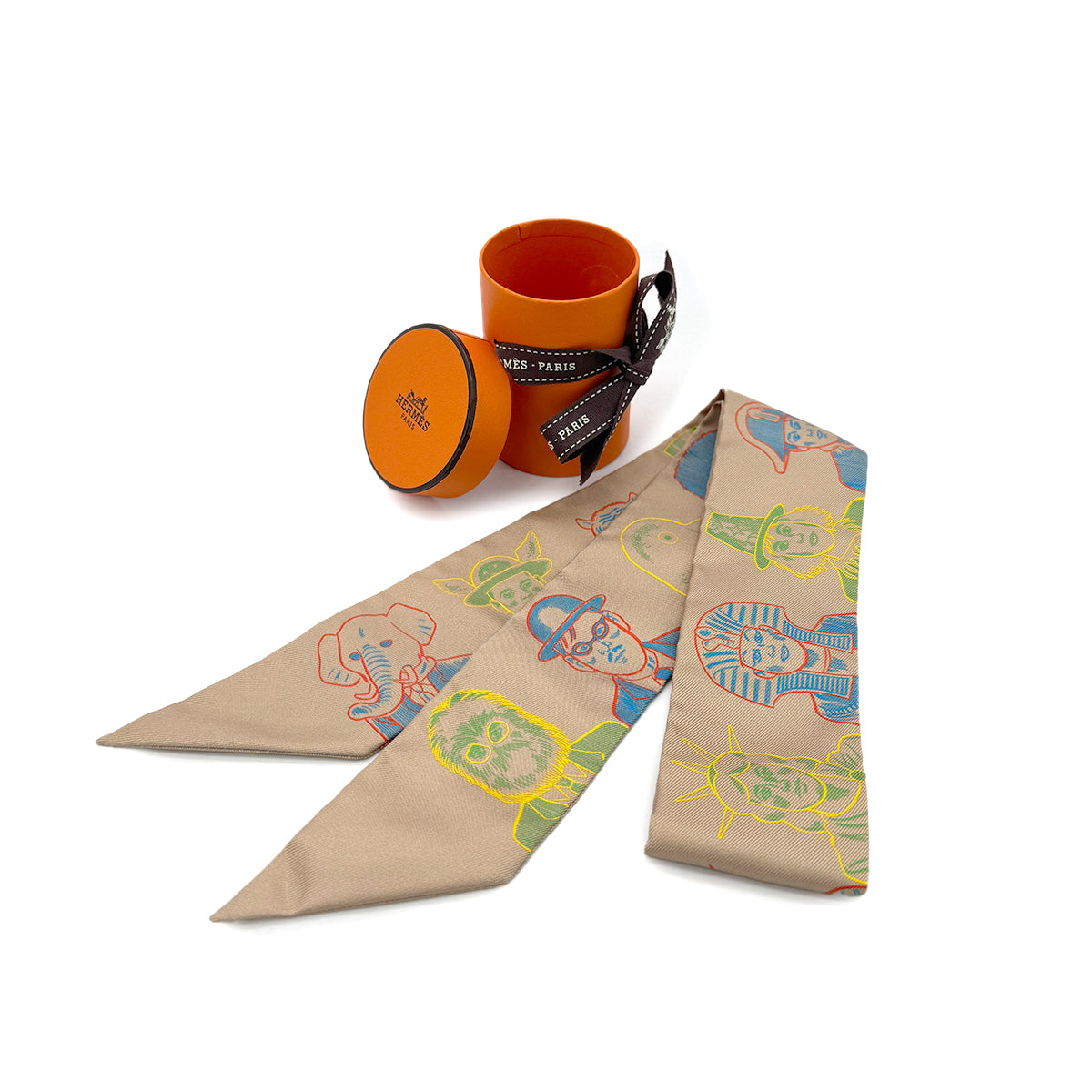 HERMES TWILLY DRESS CODE SCARF MULTICOLOR SILK 90279966