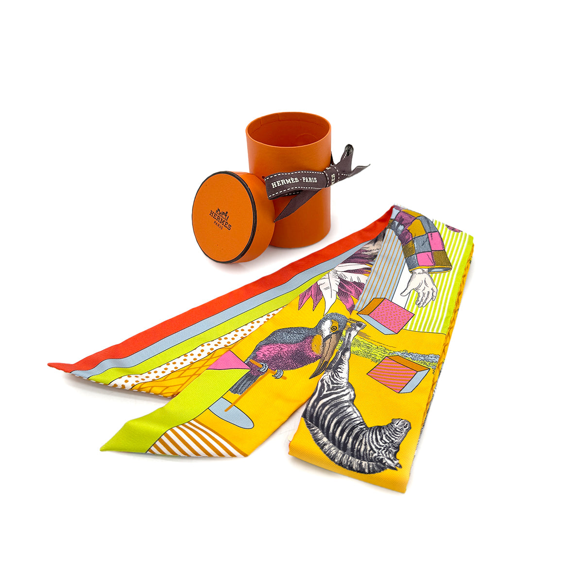 HERMES TWILLY GRAND THEATRE NOUVEAU SCARF MULTICOLOR SILK 90279968