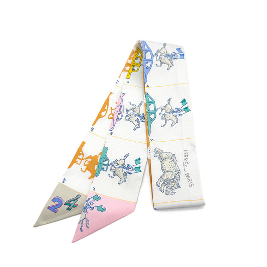 HERMES TWILLY PARADE CG SCARF MULTICOLOR SILK 90279971