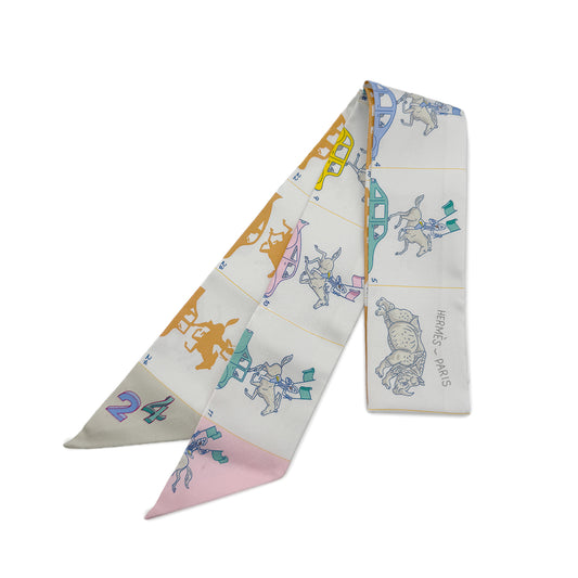 HERMES TWILLY PARADE SCARF MULTICOLOR SILK 90279972