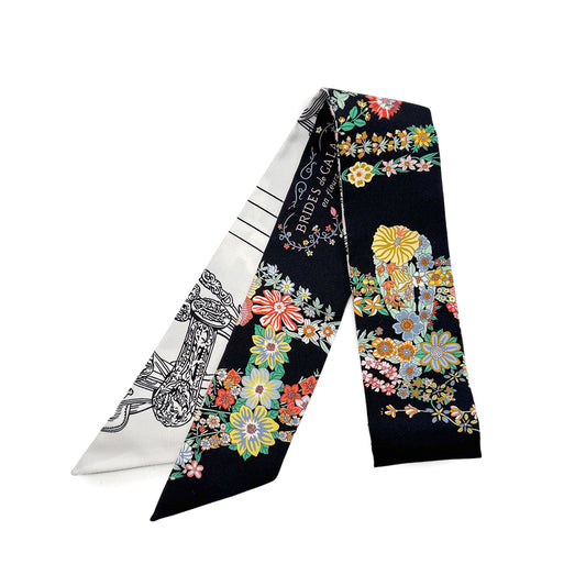 HERMES TWILLY BRIDES DE GALA EN FLESU SCARF MULTICOLOR SILK 90279973