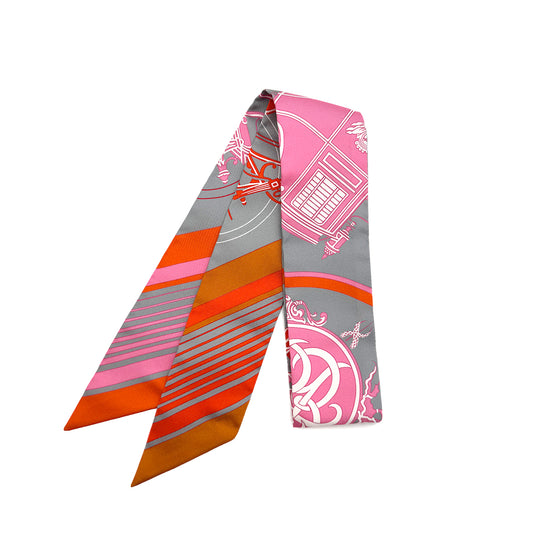 HERMES TWILLY EX LIBRIS SCARF MULTICOLOR SILK 90279978