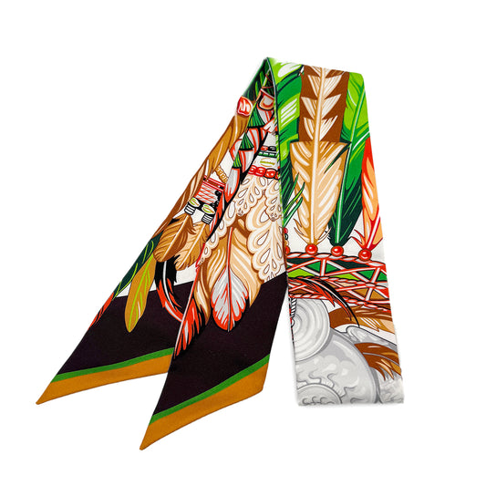 HERMES TWILLY  DANSE PACIFIQUE SCARF MULTICOLOR SILK 90279979