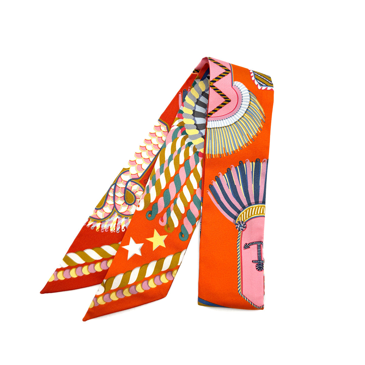 HERMES TWILLY EPAULETTES DE GALA SCARF MULTICOLOR SILK 90279980