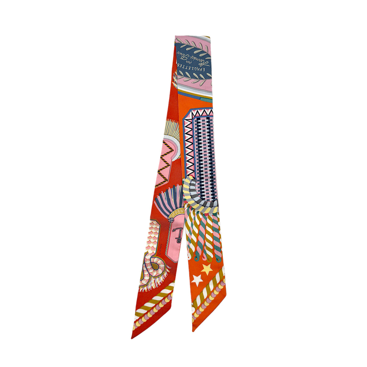HERMES TWILLY EPAULETTES DE GALA SCARF MULTICOLOR SILK 90279980