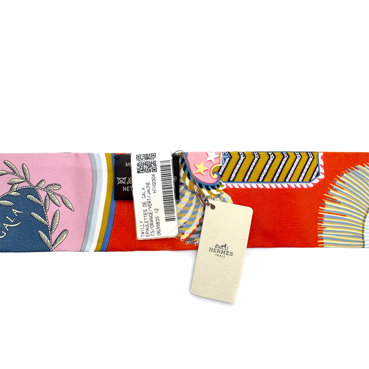 HERMES TWILLY EPAULETTES DE GALA SCARF MULTICOLOR SILK 90279980