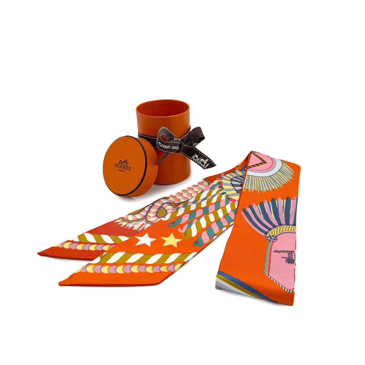 HERMES TWILLY EPAULETTES DE GALA SCARF MULTICOLOR SILK 90279980