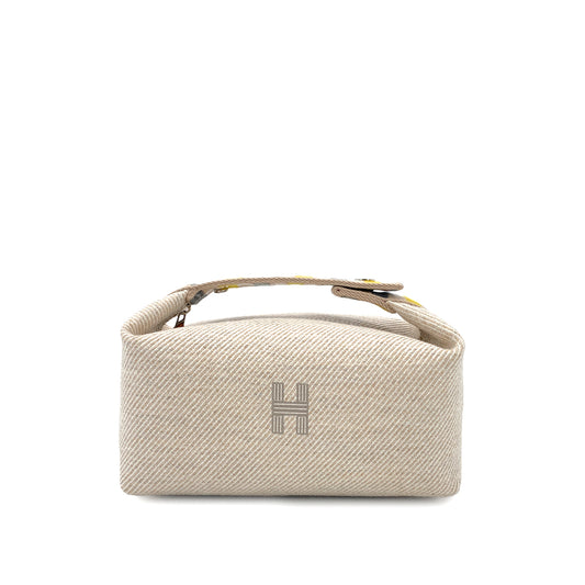 HERMES BRIDE A BRAC PM AU CARRE SEIGLE TOILE H POUCH HAND BAG 90280289