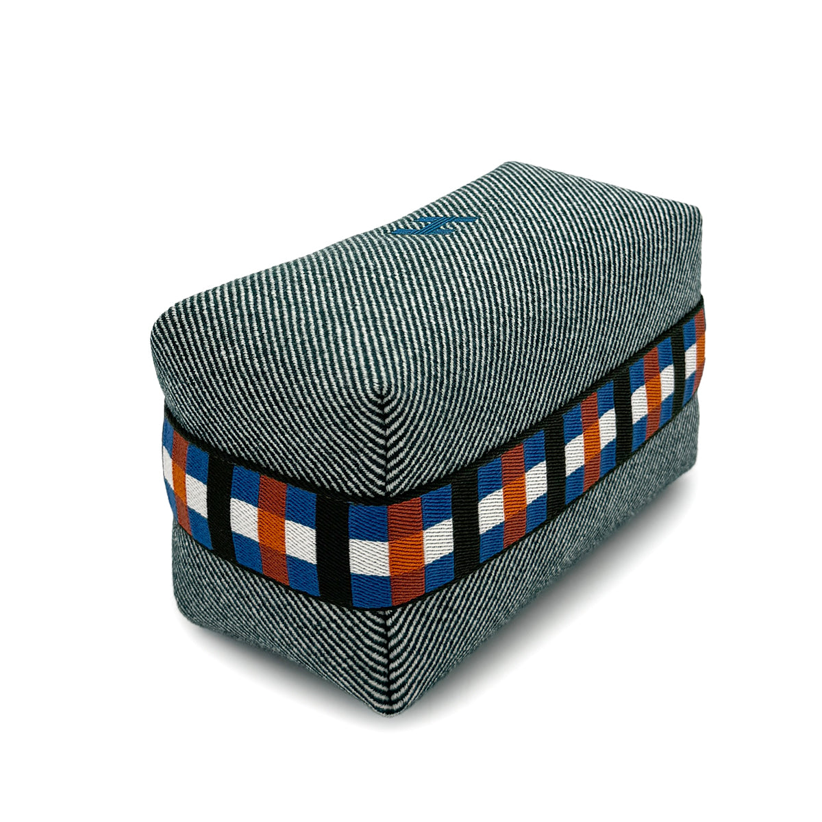 HERMES BRIDE A BRAC PM  AU CARRE VERT FORET TOILE H POUCH HAND BAG 90280290