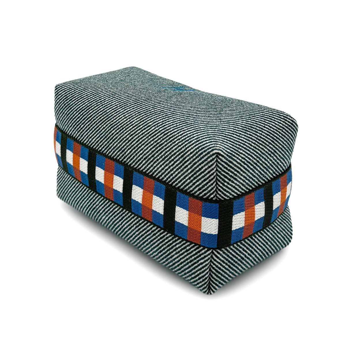 HERMES BRIDE A BRAC PM  AU CARRE VERT FORET TOILE H POUCH HAND BAG 90280290