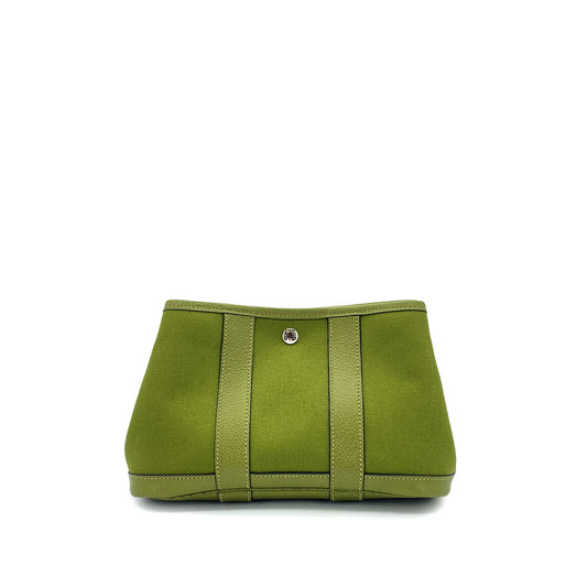 HERMES GARDEN PARTY TTPM VERT ANIS TOILE OFFICIER PORCH □J 90280291