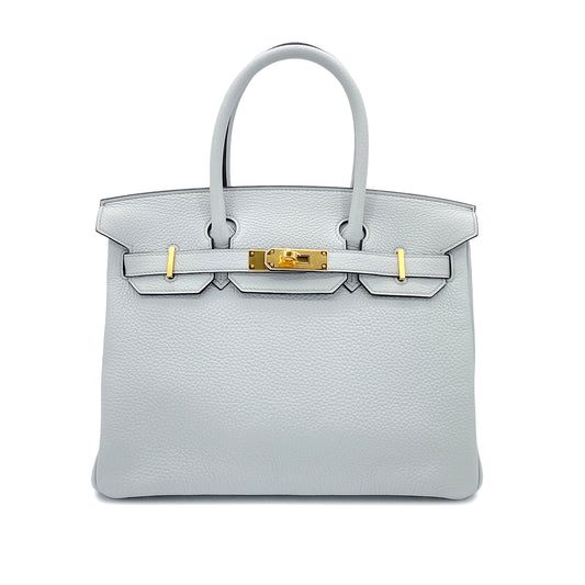 HERMES BIRKIN 30 BLEU GLACIER TAURILLON CLEMENCE HAND BAG Z GHW 90280297