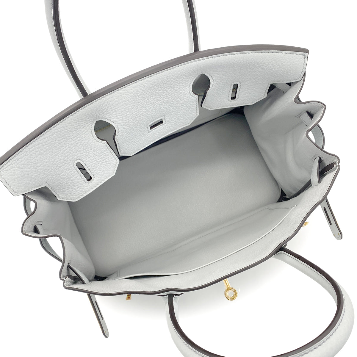 HERMES BIRKIN 30 BLEU GLACIER TAURILLON CLEMENCE HAND BAG Z GHW 90280297