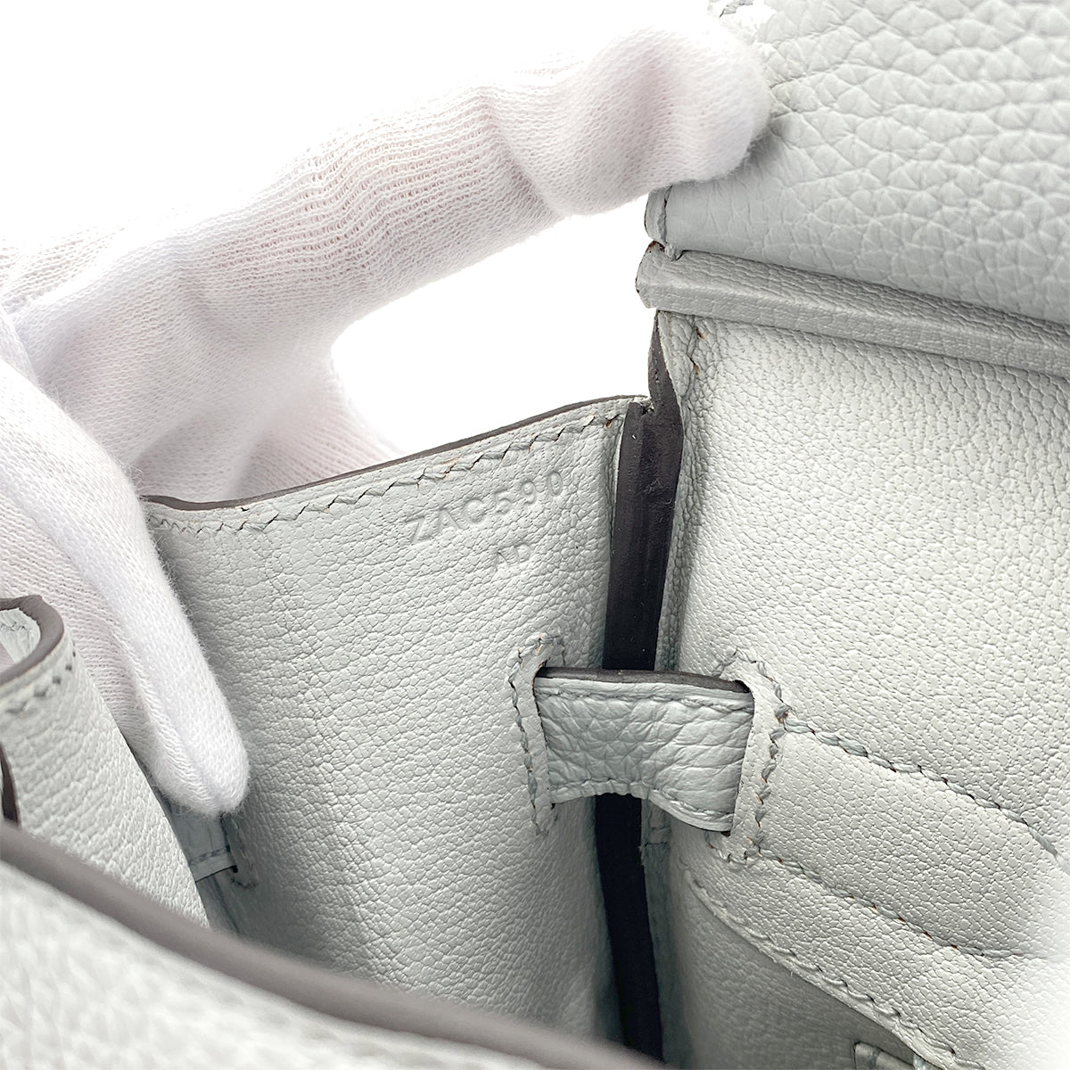 HERMES BIRKIN 30 BLEU GLACIER TAURILLON CLEMENCE HAND BAG Z GHW 90280297